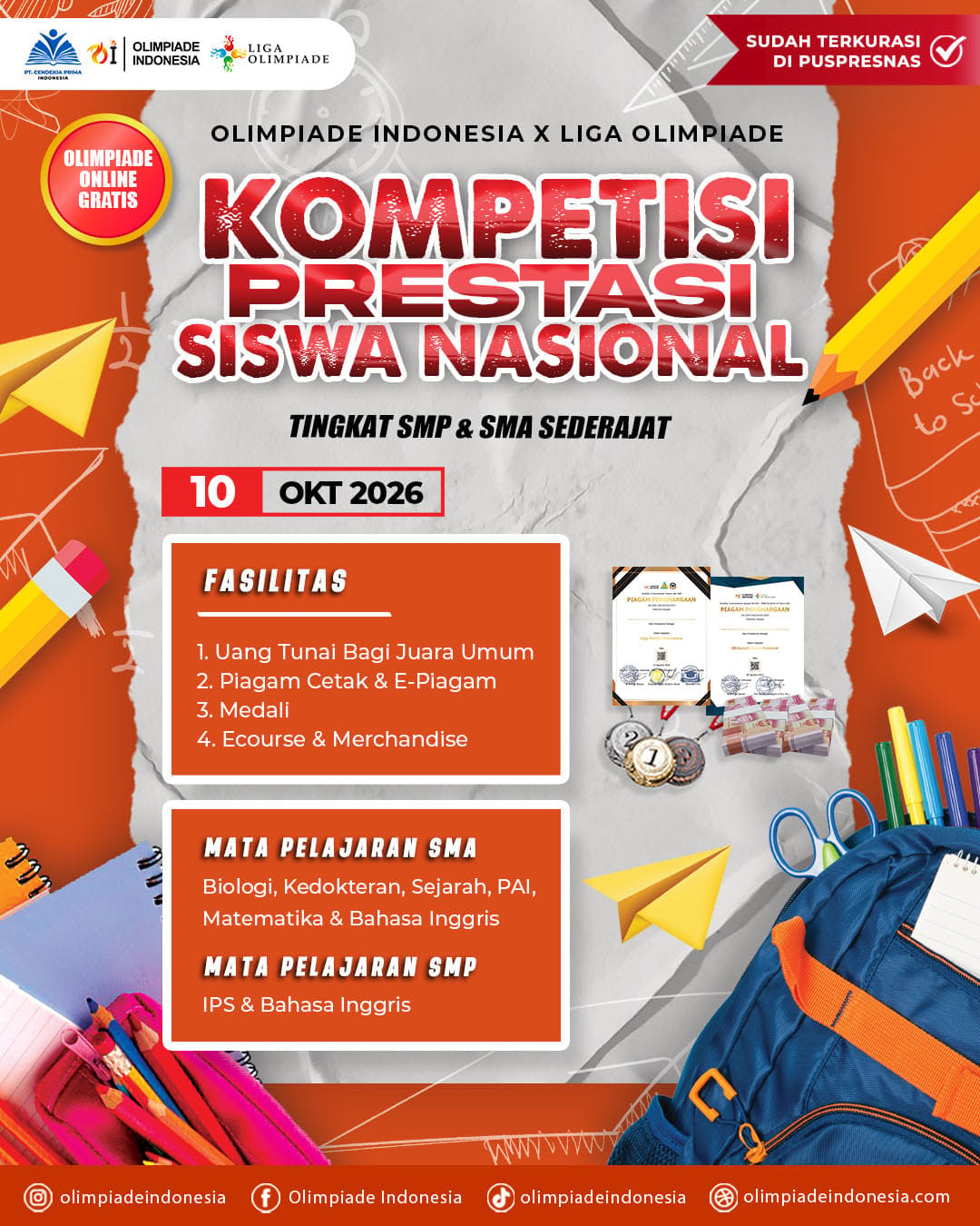 KOMPETISI PRESTASI SISWA NASIONAL (KPSN 2026) logo