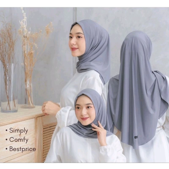  HIJAB SEGITIGA INSTAN JERSEY SOFT PED PREMUM 