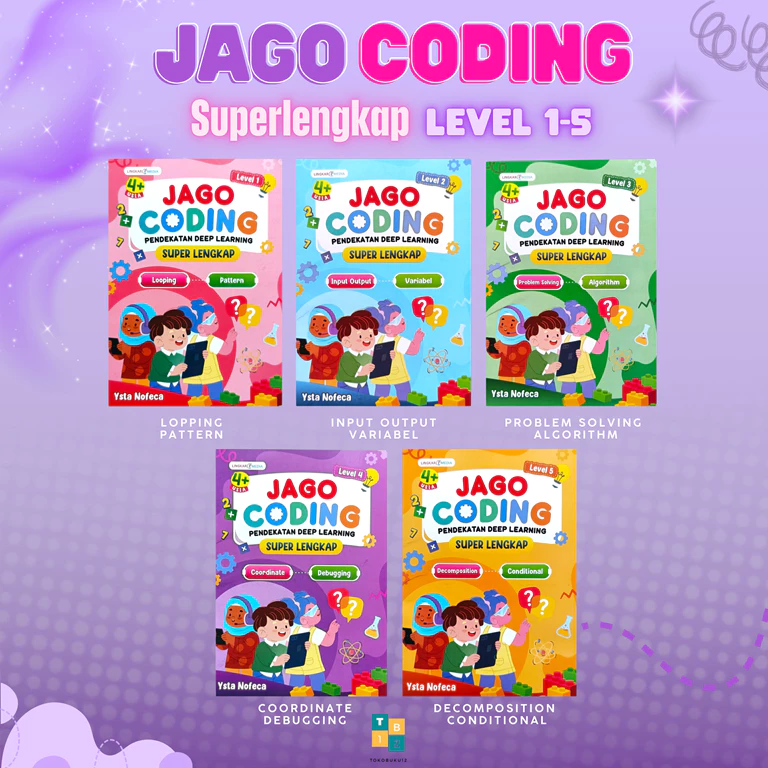 Buku Anak Jago Coding Superlengkap Pendekatan Deep Learning Isi 5 Buku - X1 LD logo
