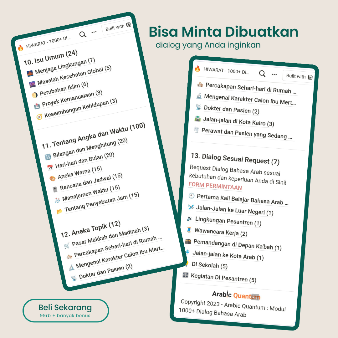 Hiwarat - Modul 1000+ Dialog Bahasa Arab