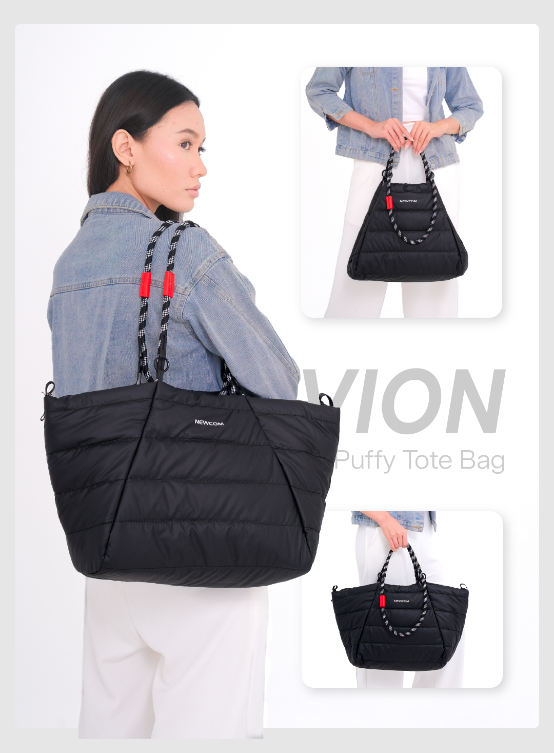 VION Puffy Tote Bag logo