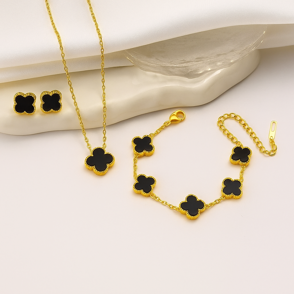 1 Set Perhiasan  Emas Tinaium Premium Kalung, Gelang, & Anting​ logo