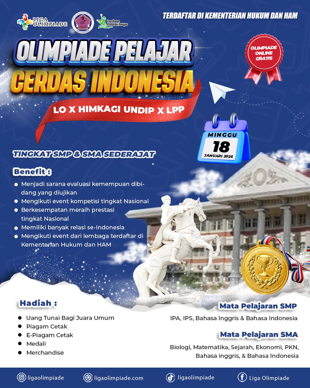 OLIMPIADE PELAJAR CERDAS INDONESIA 2026 logo