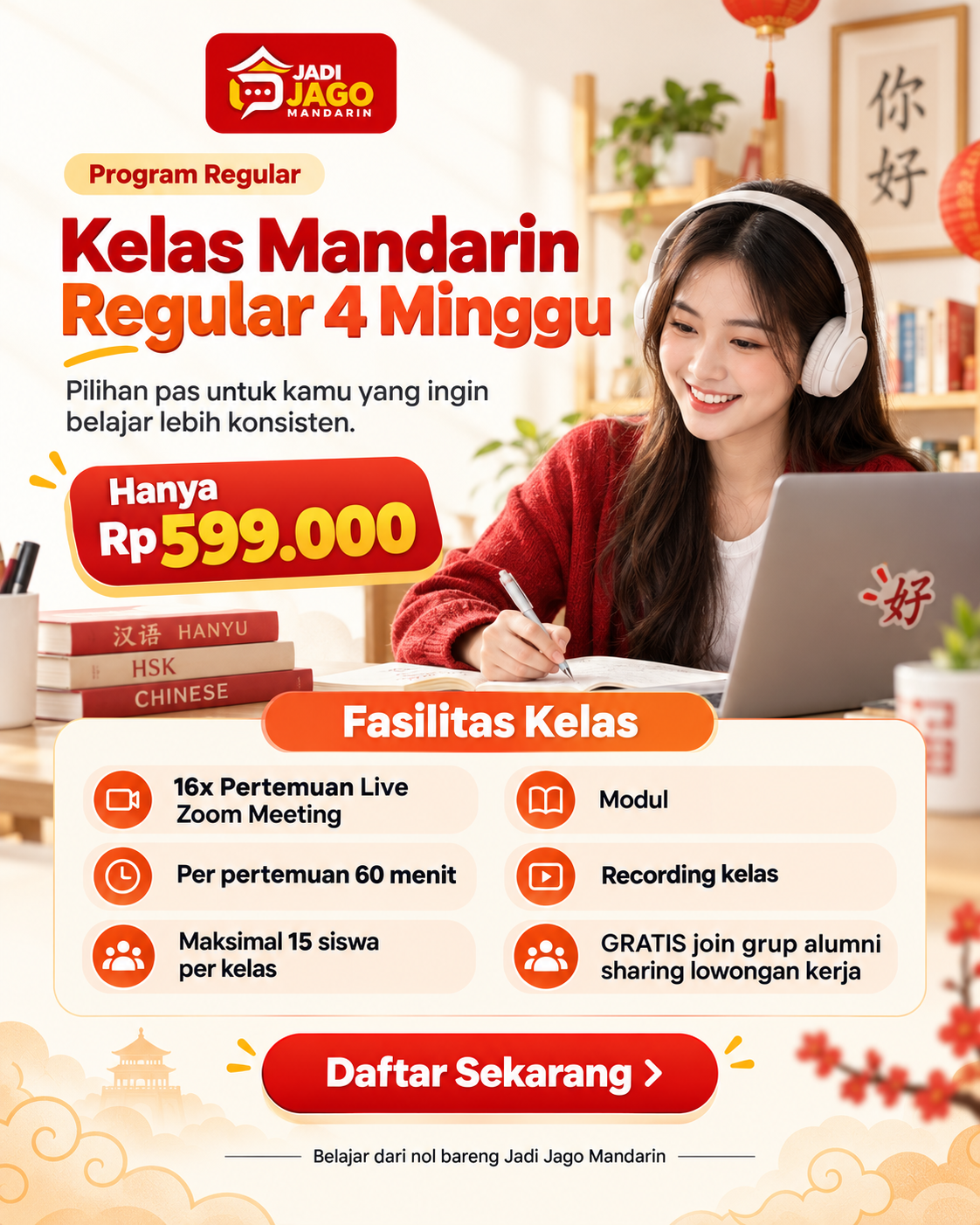 (Jadi Jago Mandarin) Mandarin Online Regular 4 Minggu logo