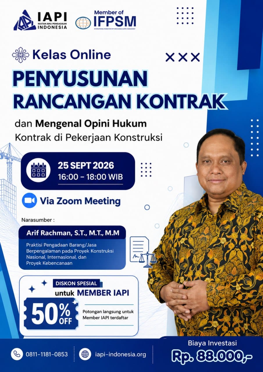 KELAS Online IAPI - PENYUSUNAN RANCANGAN KONTRAK logo