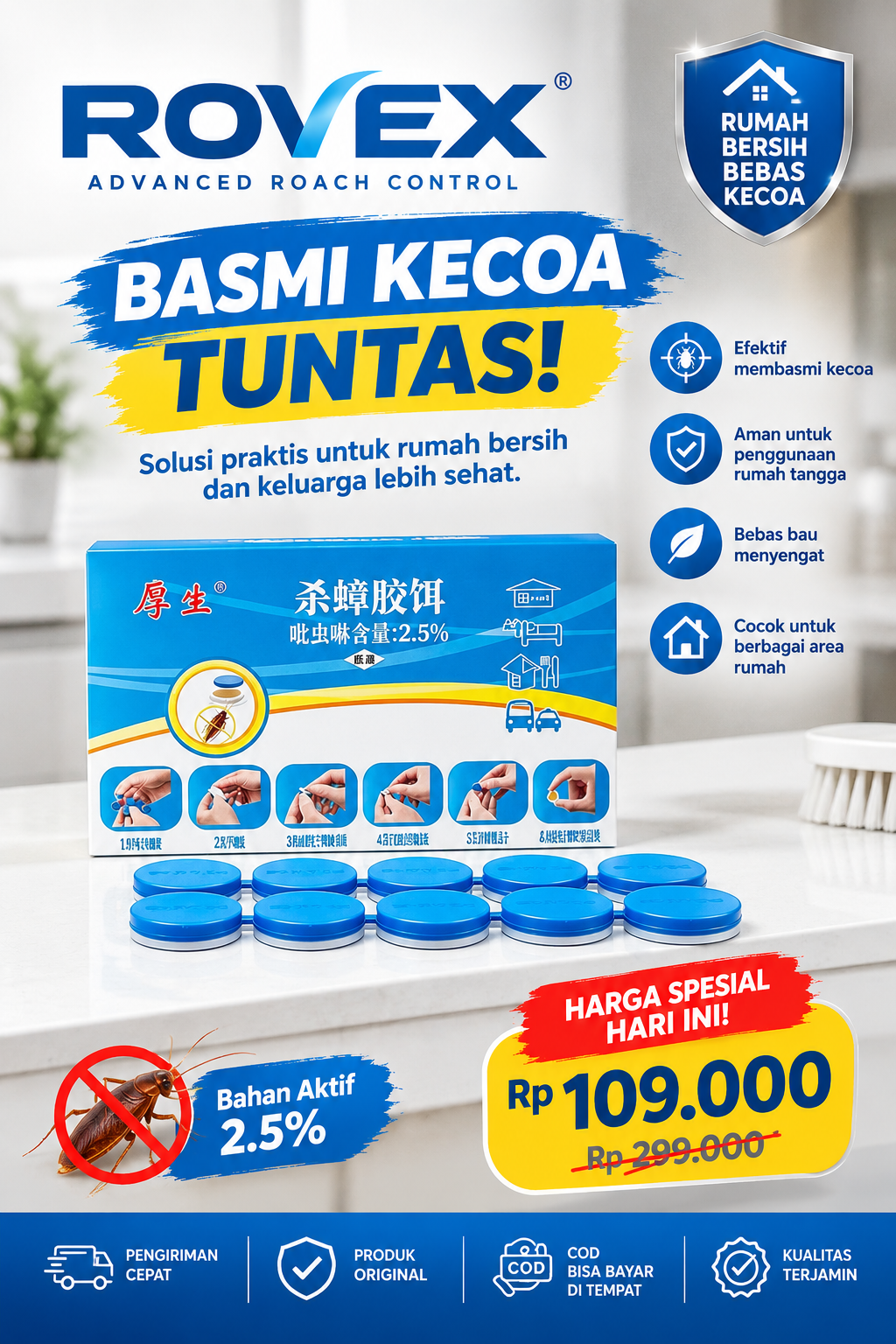 ROVEX ANTI KECOA T logo