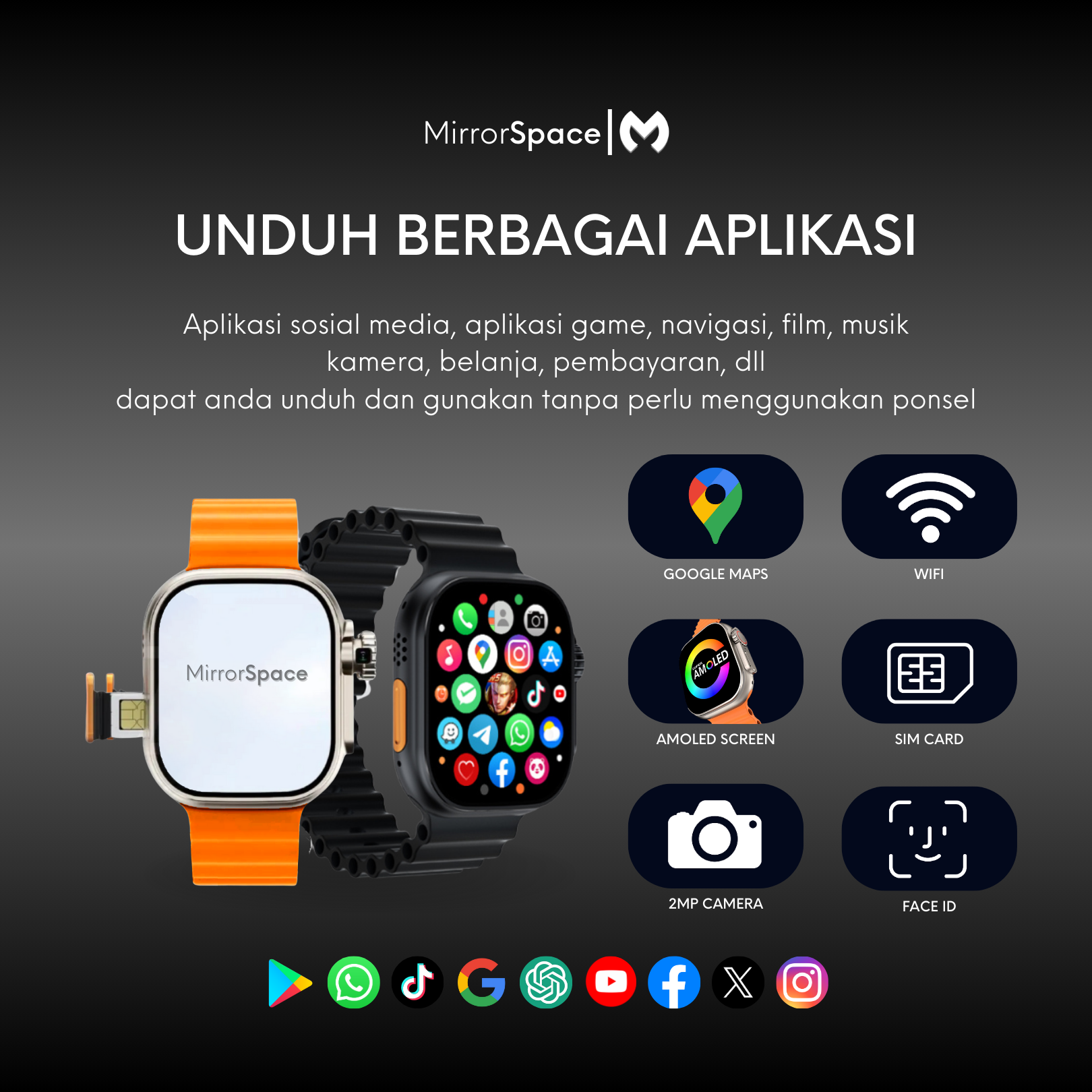Ms Watch - MirrorSpace Ultra AI Android OS - MirrorSpace