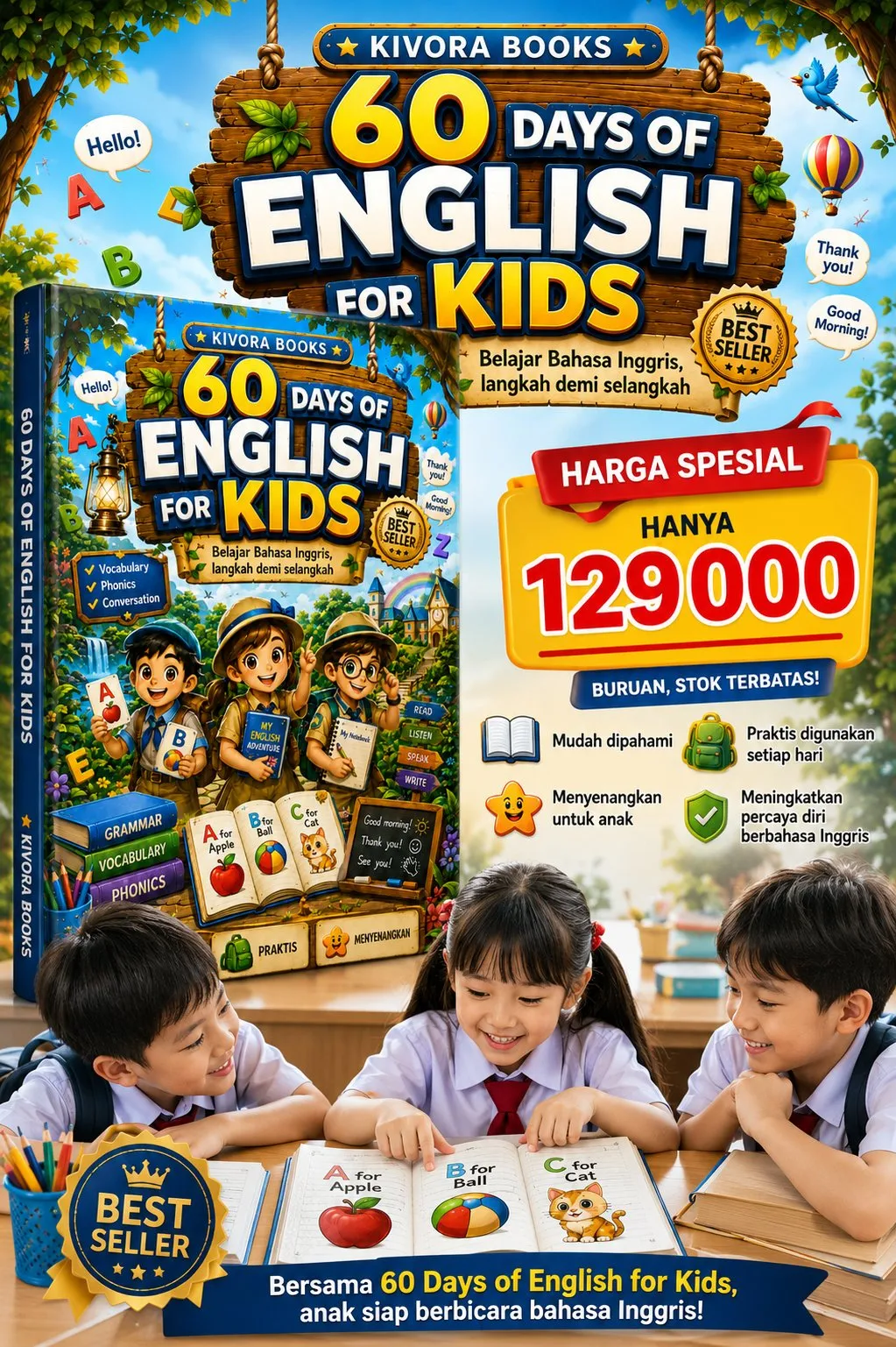 BOOK 60 DAYS OF ENGLISH FOR KIDS F logo