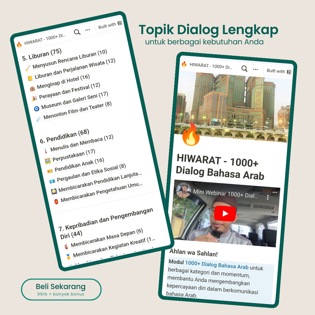 Hiwarat - Modul 1000+ Dialog Bahasa Arab