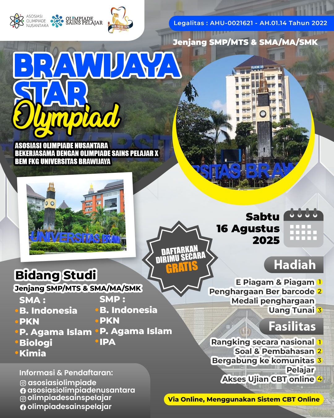 BRAWIJAYA STAR OLYMPIAD - AON X OSP X BEM FKG UB 16 AGUSTUS 2025 logo