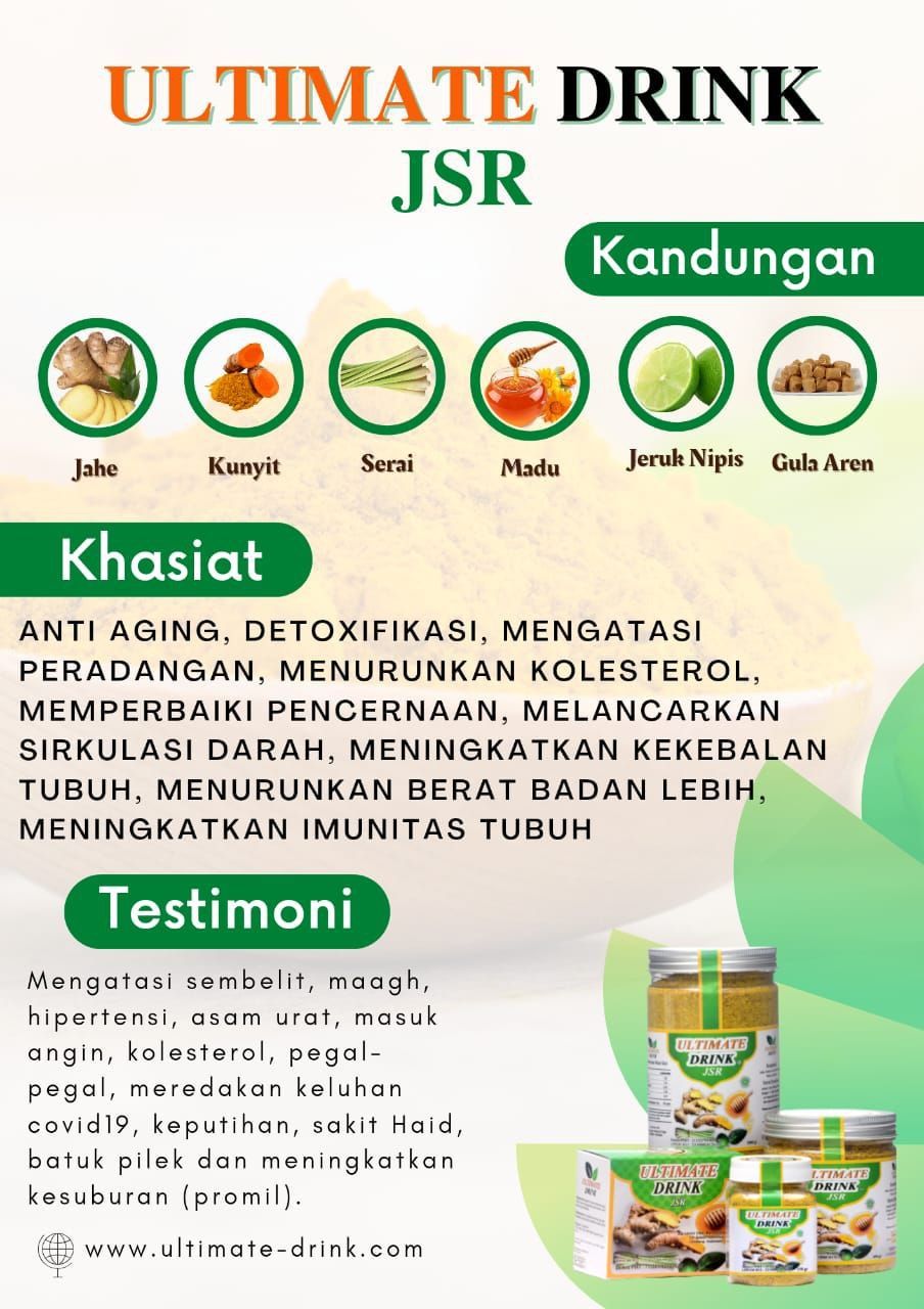 Ultimate Drink - Pouch JSR Sachet isi 20pcs/20gram