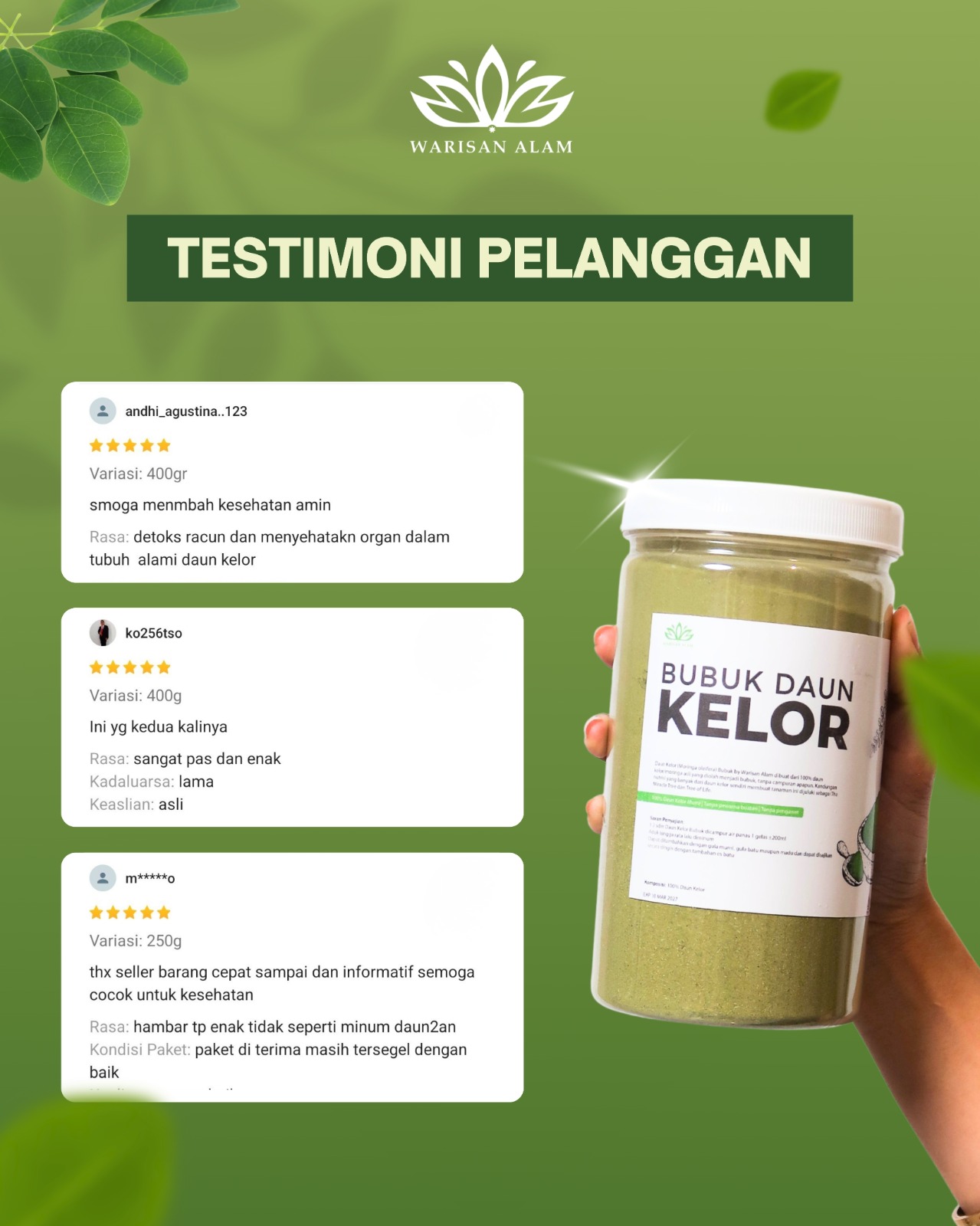 Promo Daun Kelor Bubuk FBIFF