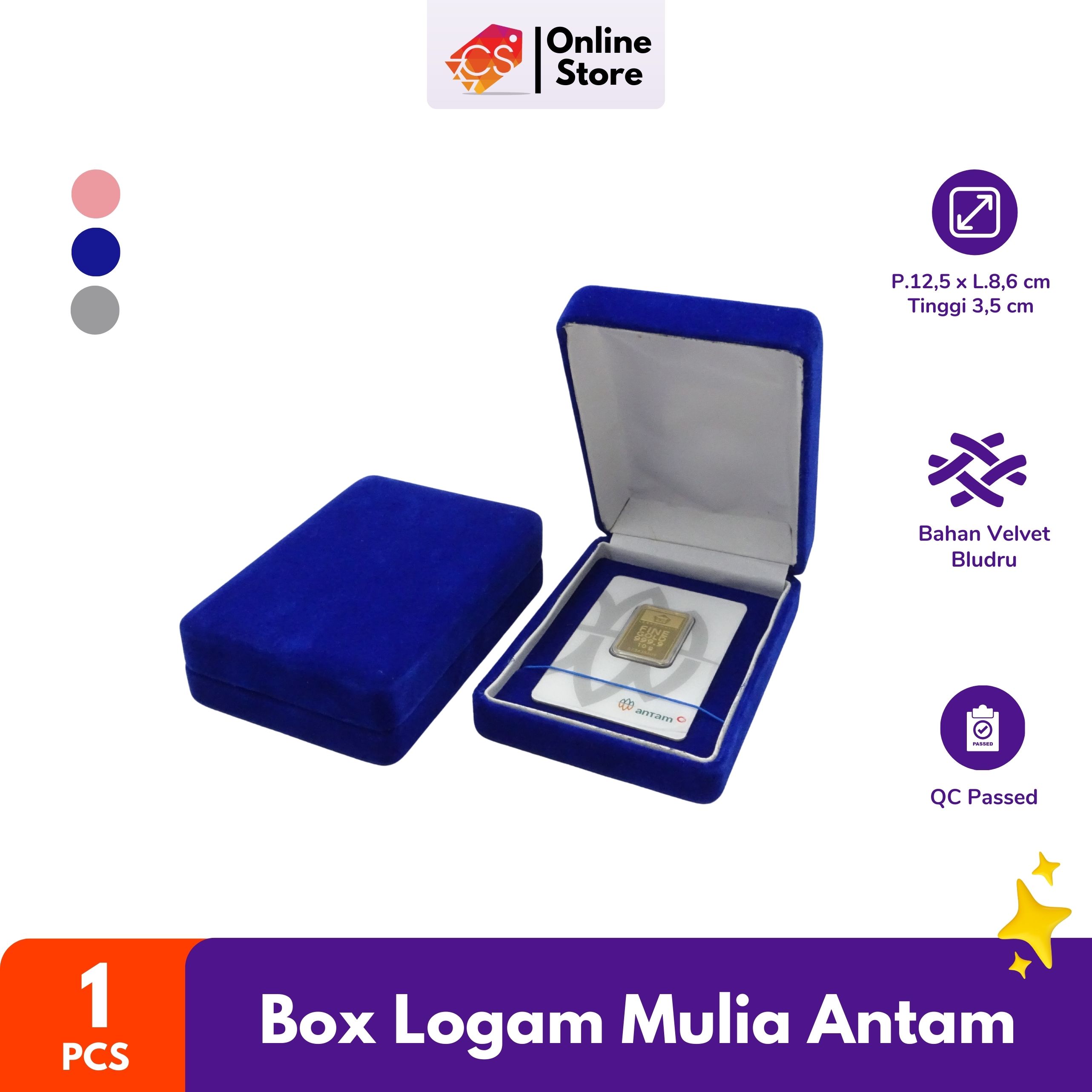 Kotak Logam Mulia Bludru