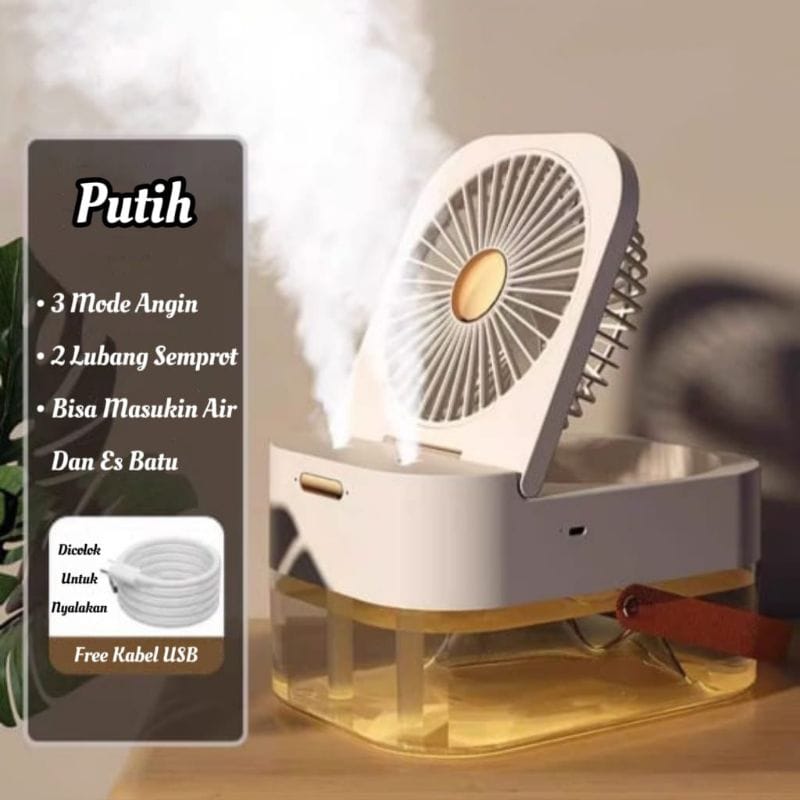 Kipas Angin AC Mini Portable LED Air Cooler ✨