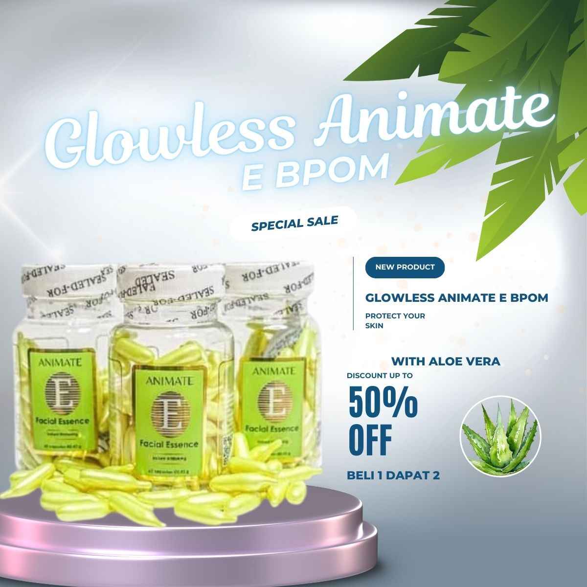 Glowless Animate BPOM DD62-6 logo