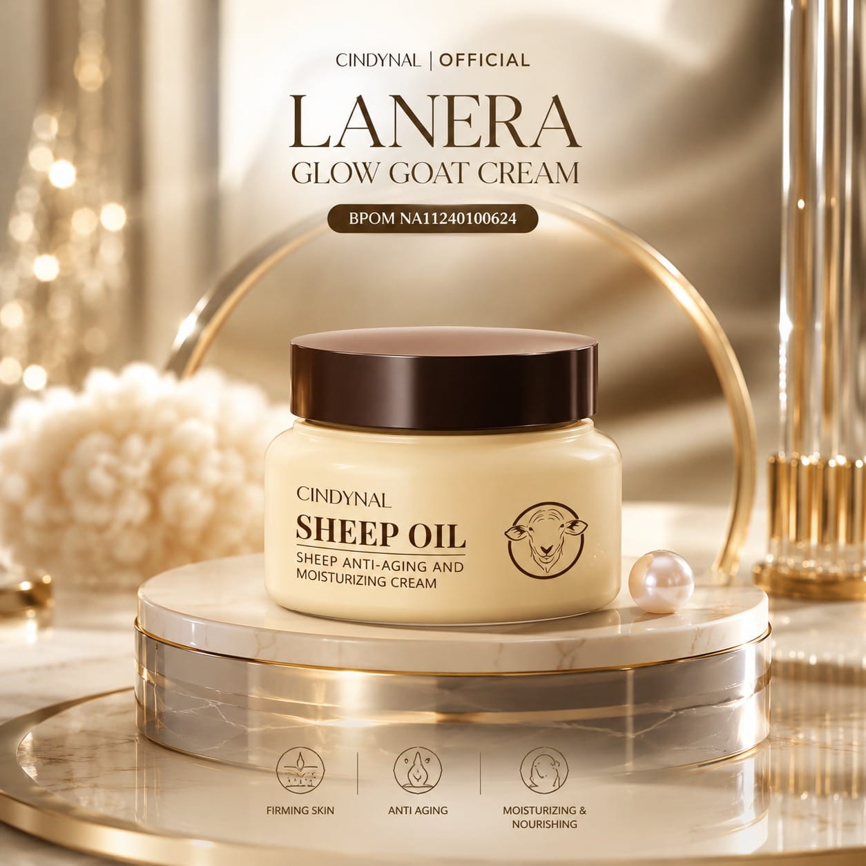 Lanera Glow Goat Cream BPOM HR77-1116 Baru logo