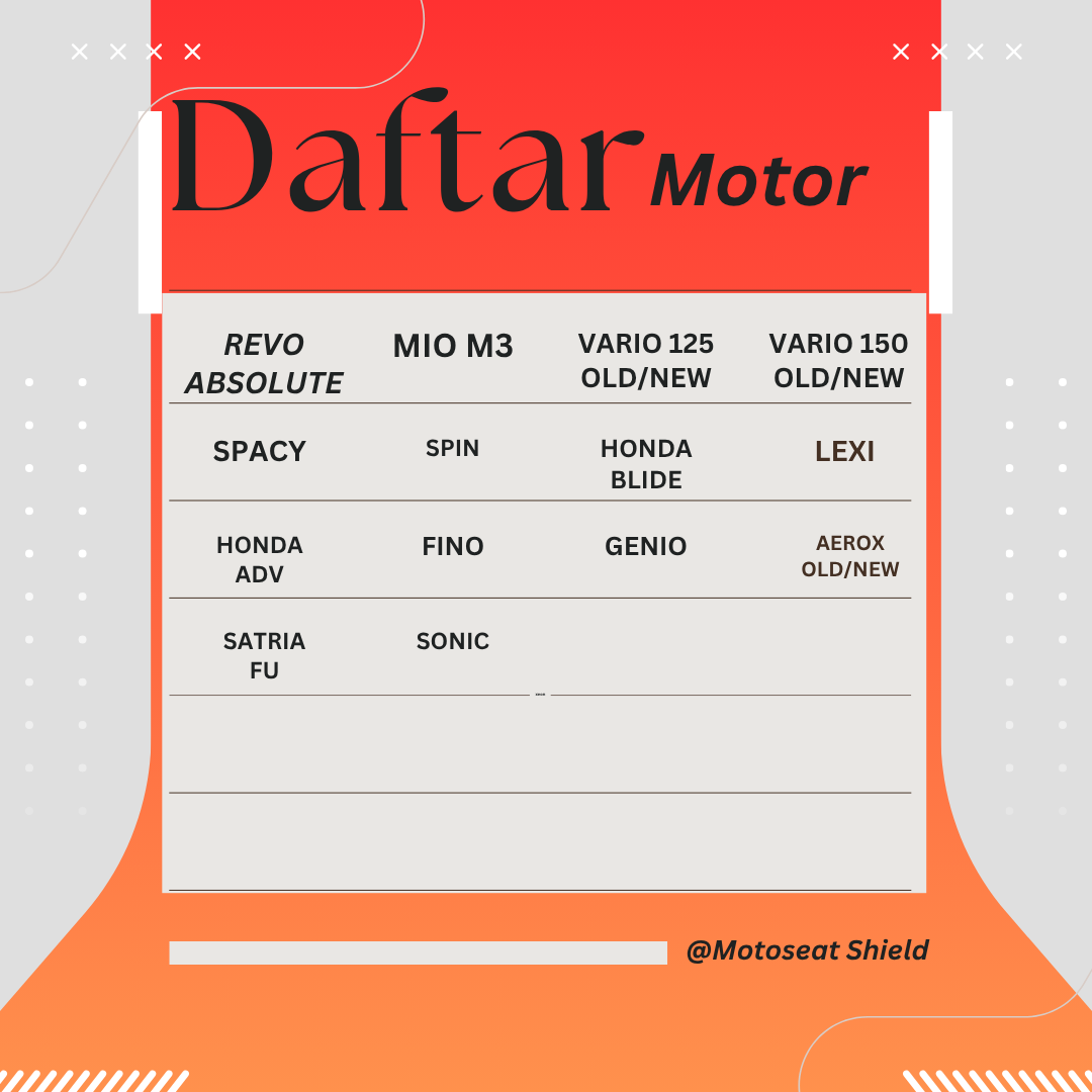 Jok Motor Anti Cakar