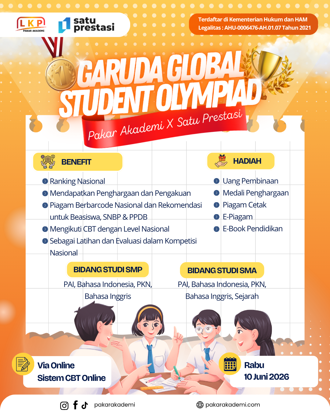 GARUDA GLOBAL STUDENT OLYMPIAD - LKP X SP 10 JUNI 2026 logo