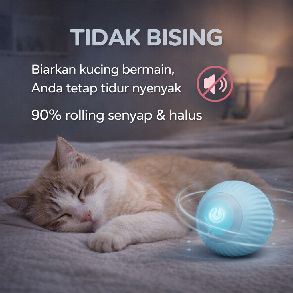 Smart Rotating Ball For Pet / Mainan Bola KucingSmart Rotating Ball For Pet / Mainan Bola Kucing