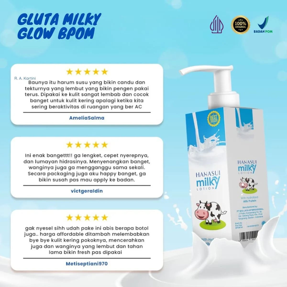 Gluta Milky Glow BPOM DD62-02