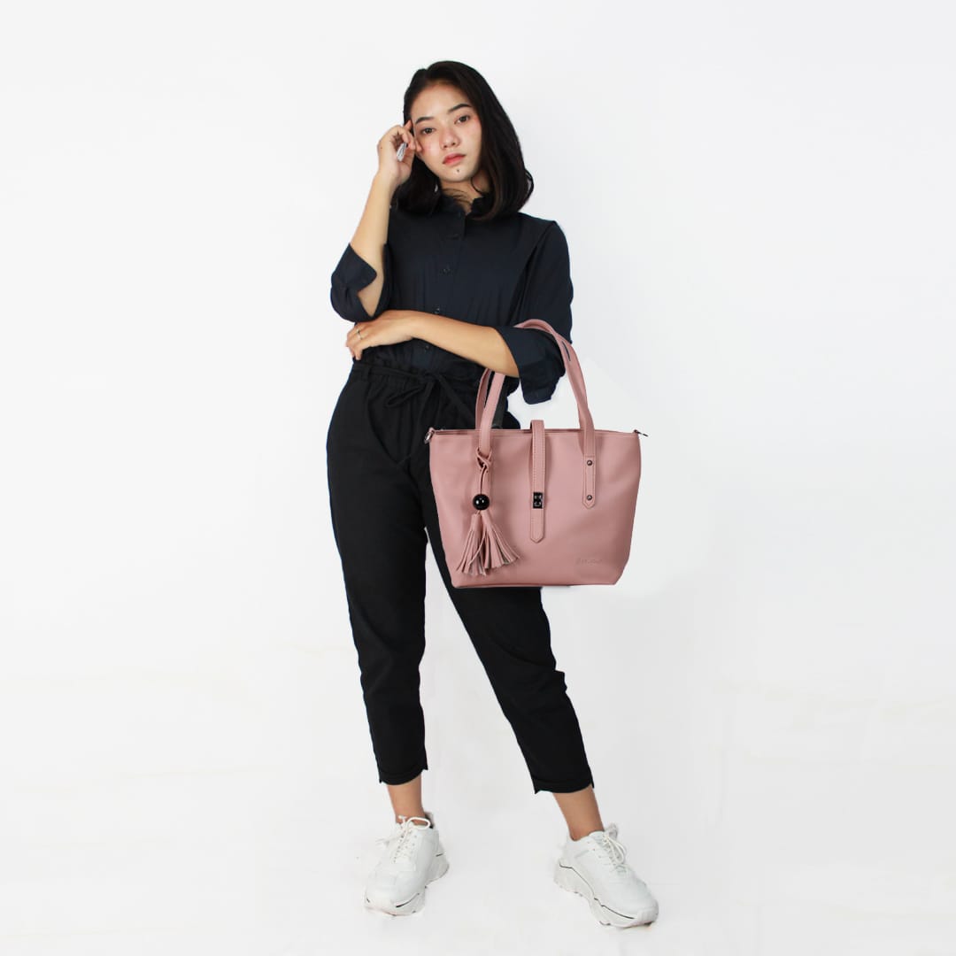 [VELICIA] Ariana Peach Tote Bag