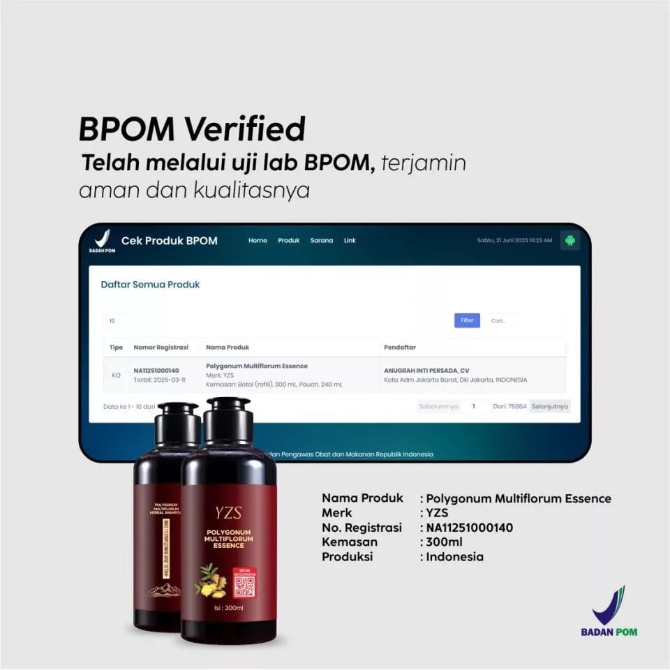 Polygonum Multiflora Essence BPOM BL62-62