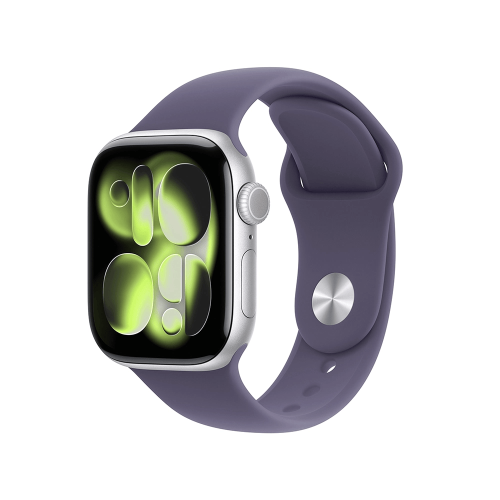Apple Watch Series 11 46 mm - Alumunium - Silver / Purple Fog Sport Band logo