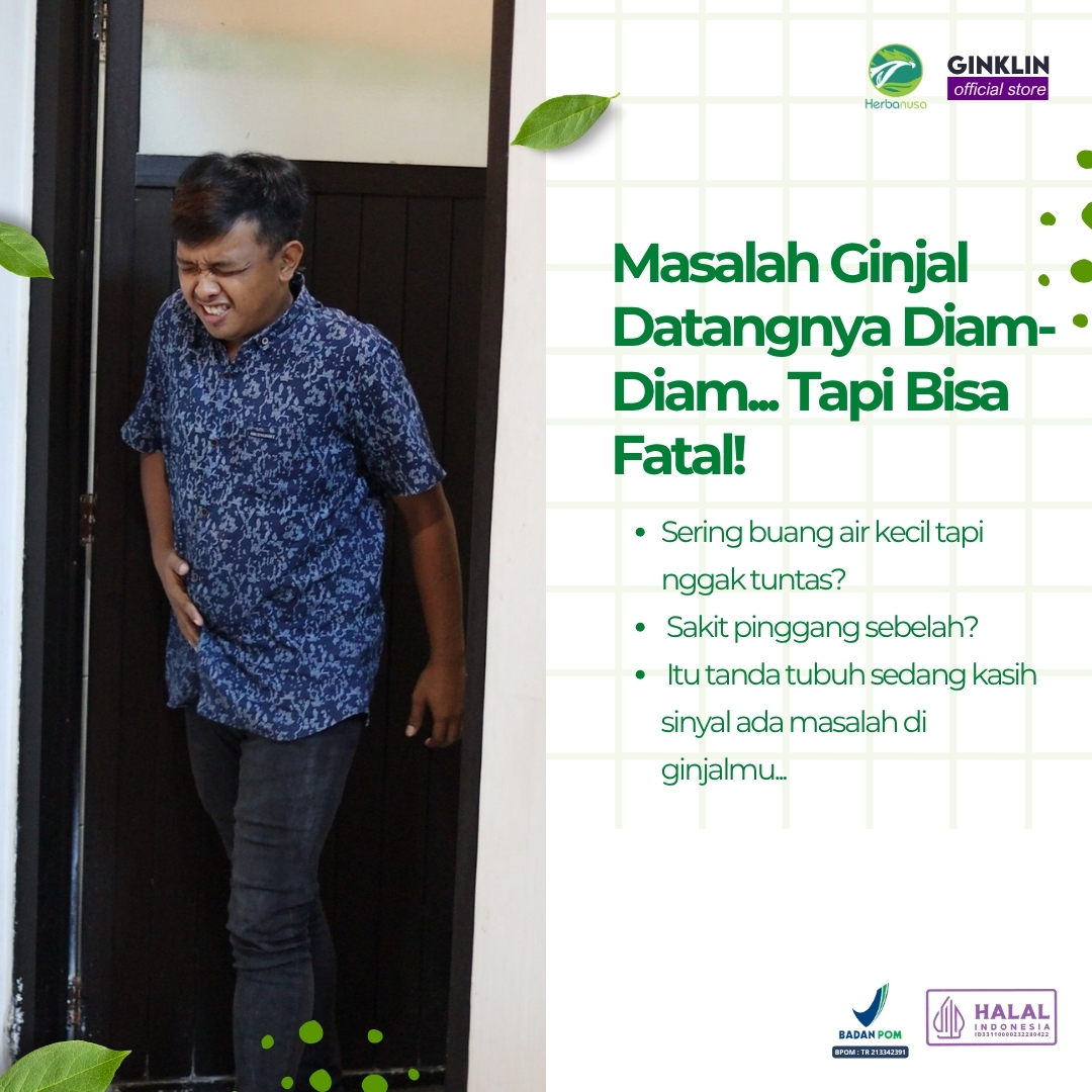 Ginklin Official 60 Kapsul + BONUS Checklist, Tracker Minum & E-book Batu Ginjal