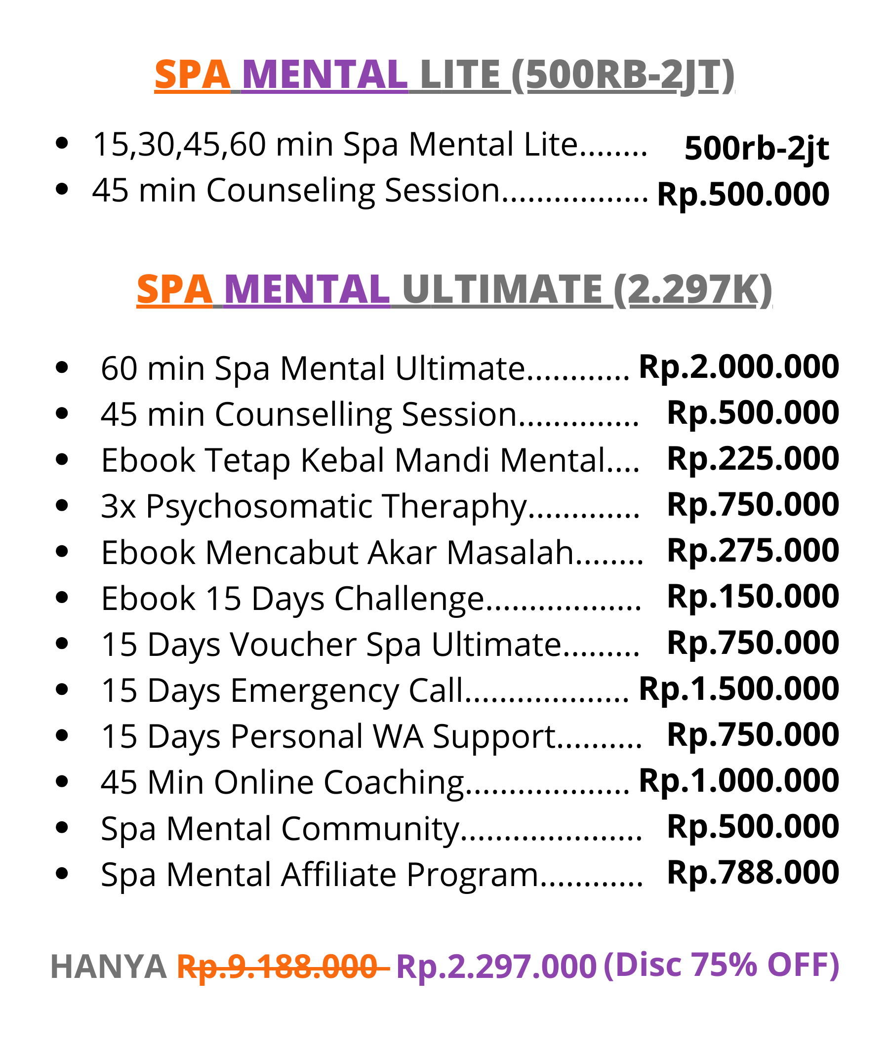 Spa Mental Lite