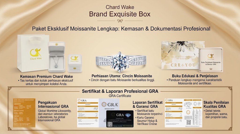 In package dan sertifikat cincin Chard Wake