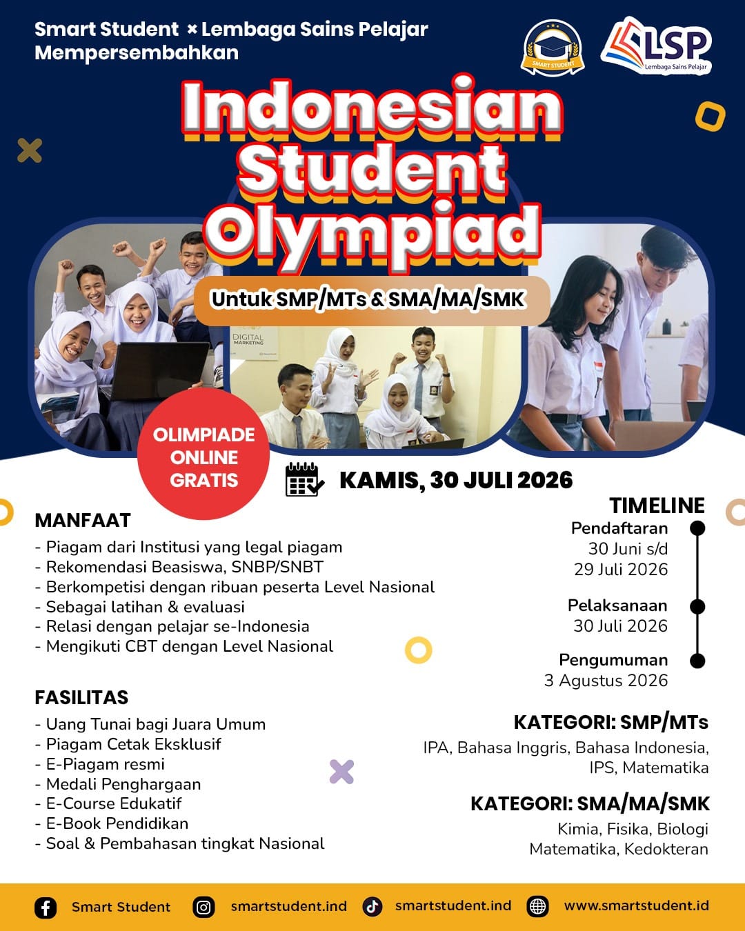 INDONESIAN STUDENT OLYMPIAD 2026 logo