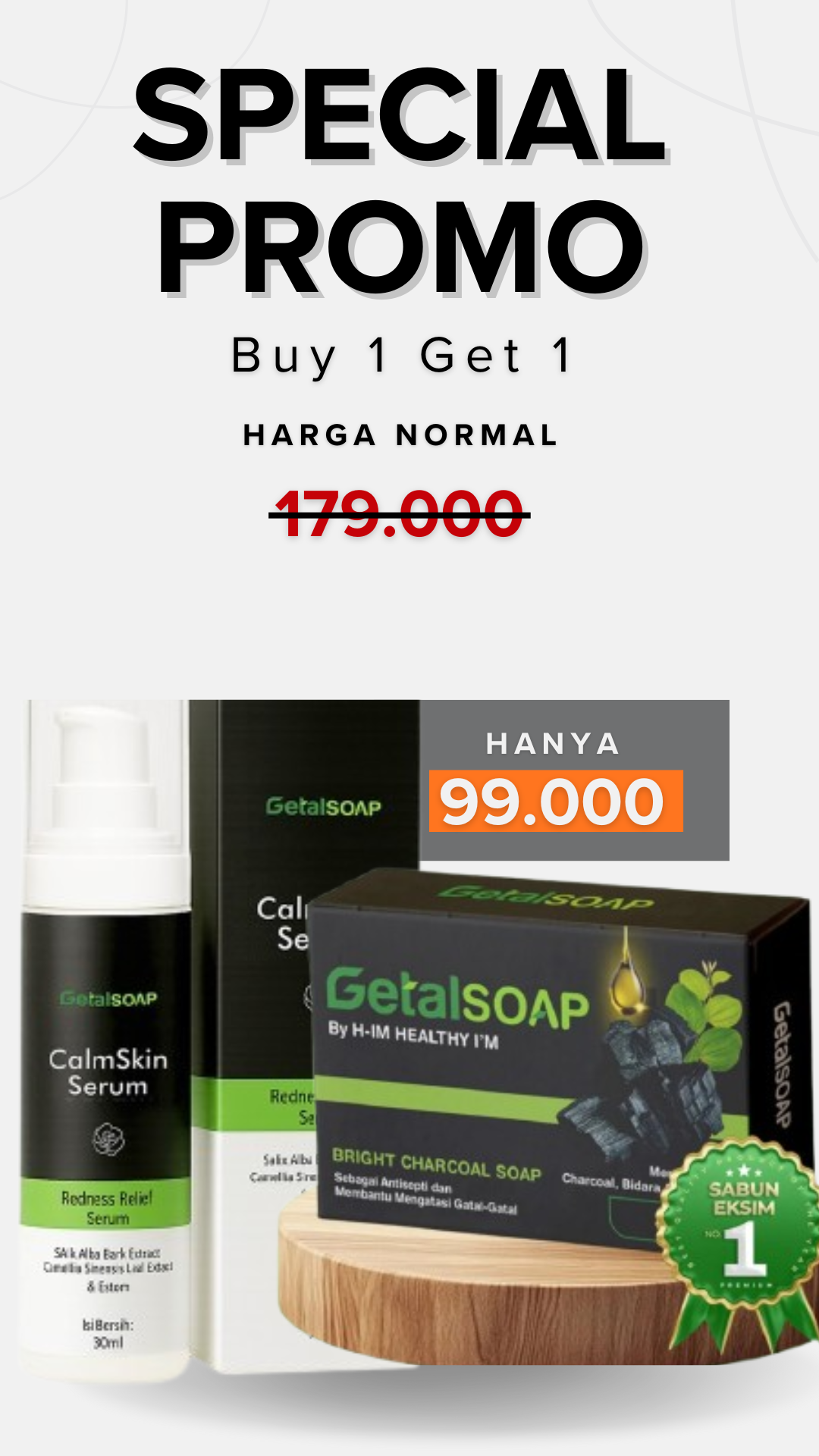 SERUM GETAL CALMSKIN + BONUS 1 SABUN GETAL RO TT⚡⚡ logo