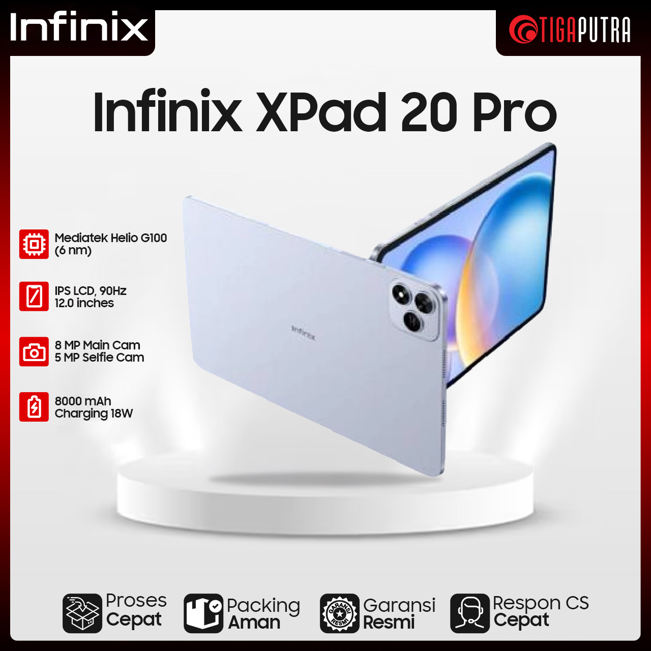Infinix Xpad 20 Pro Ram 8gb Rom 128256gb Battery 8000mah - TIGA PUTRA HP  OFFICIAL