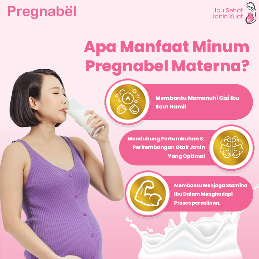 Pregnabel Materna - Susu Ibu Hamil Cegah Stunting & Kelainan Sejak Dalam Kandungan BPOM dan Halal
