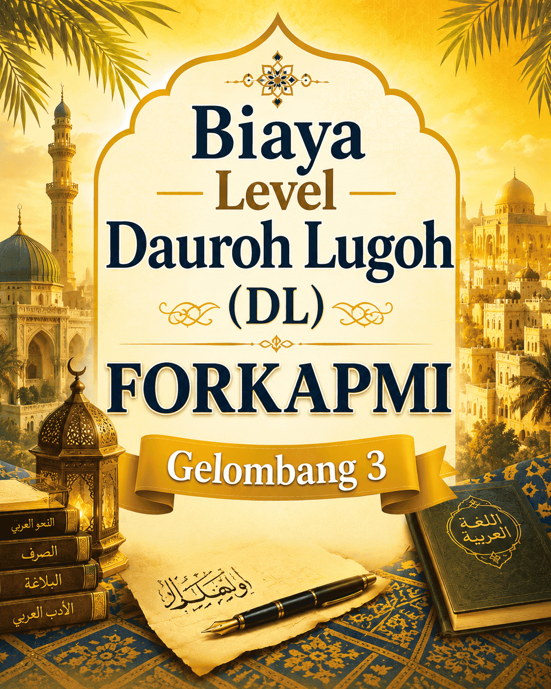 Biaya Level Dauroh Lugoh (DL) Maba FORKAPMI Gelombang 3 Deadline 24  Juli 2026 logo