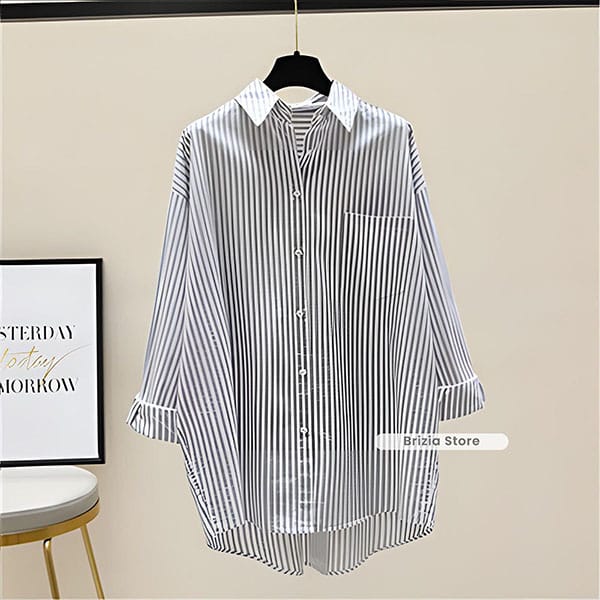 Kemeja Stripe Wanita GA05