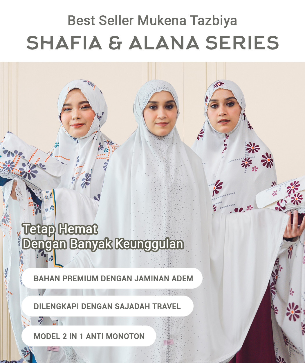 FBADS TZ023 Shafia White + Sajadah 225K Advantage logo