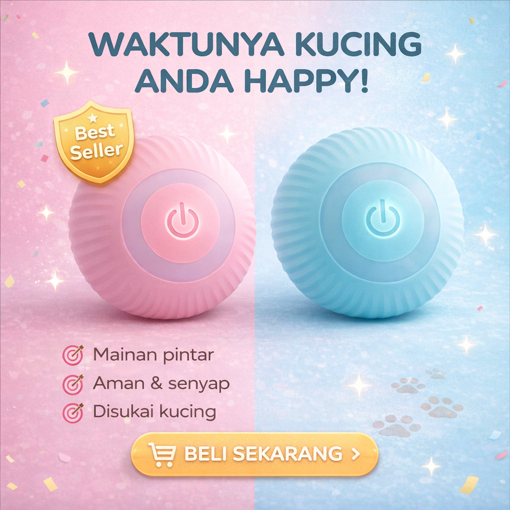 Smart Rotating Ball For Pet / Mainan Bola KucingSmart Rotating Ball For Pet / Mainan Bola Kucing