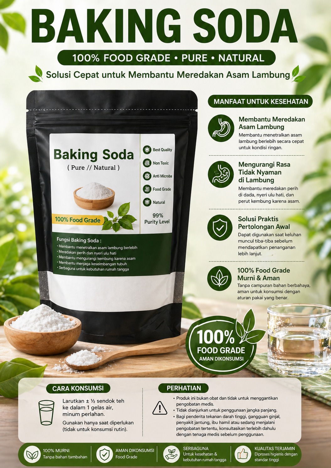 PROMO BAKING SODA 100% FOOD GREADE logo