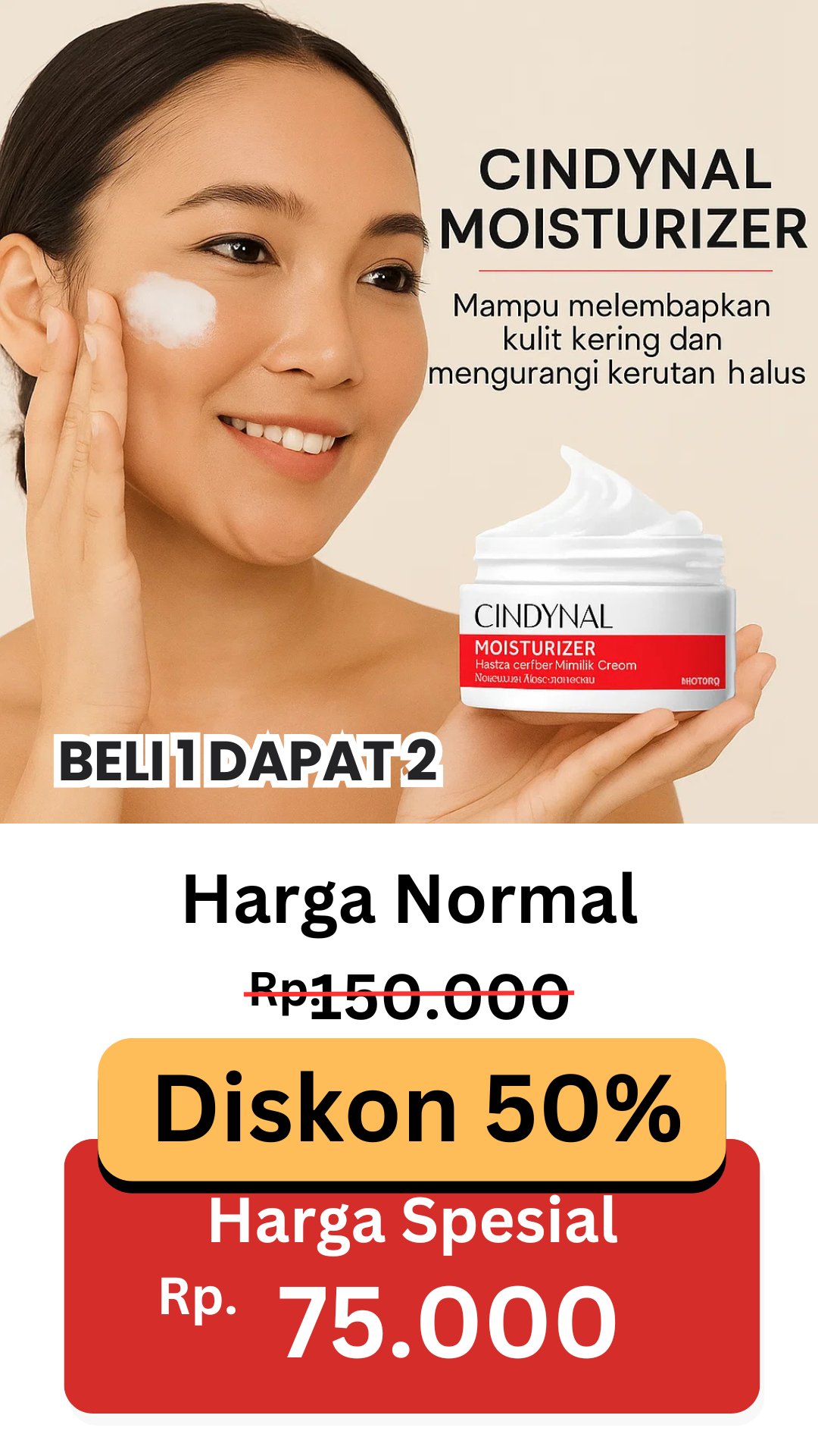 CINDYNAL WRINGKLE CREAM ANTI KERIPUT BELI 1 DAPAT 2 GA BESTPRODUK NEW logo