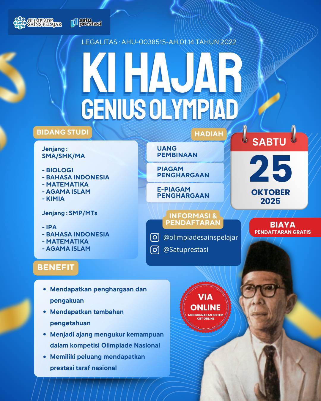 KI HAJAR GENIUS OLYMPIAD -  25 OKTOBER 2025 OSPxSP logo