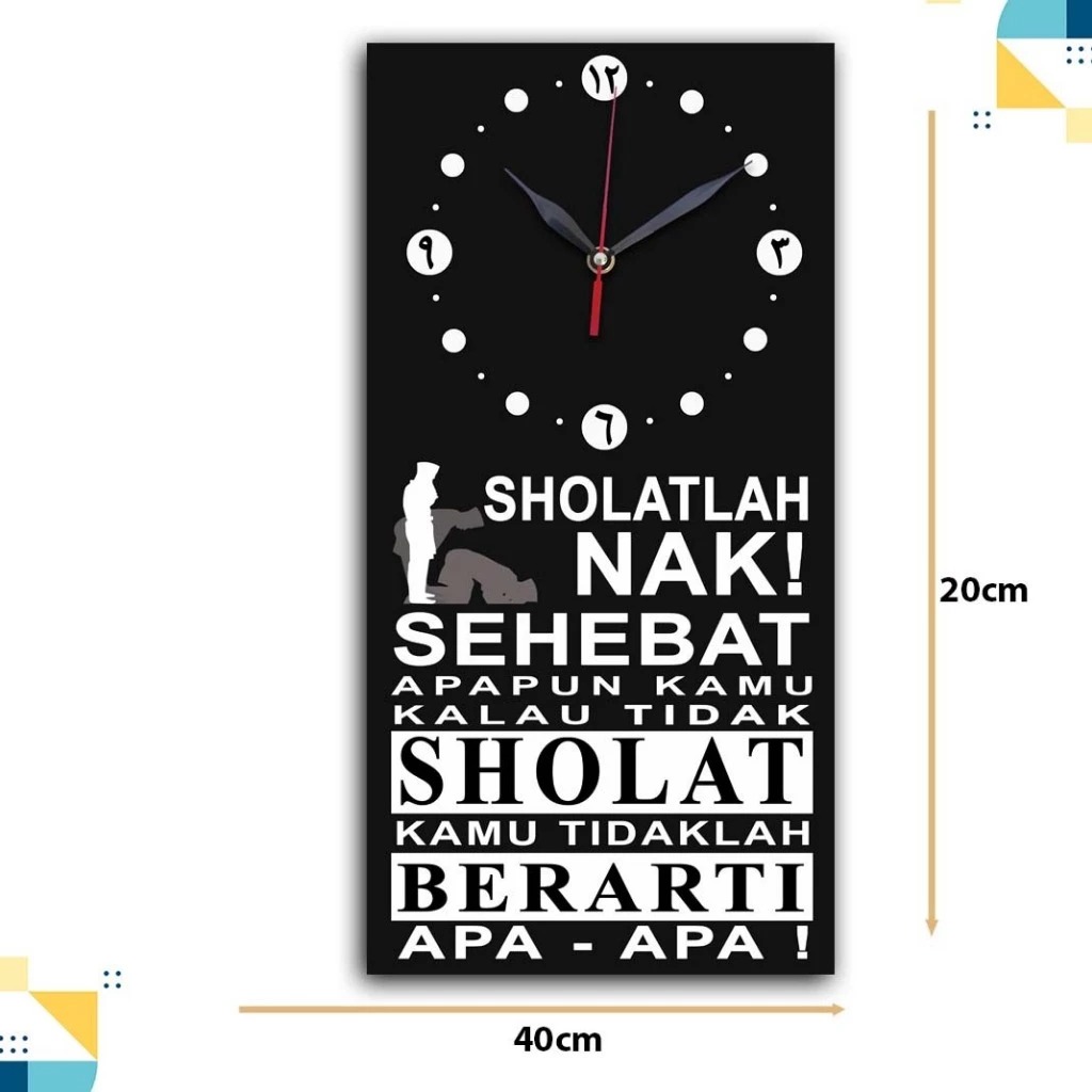 Jam Dinding Quotes Motifasi Islami YP