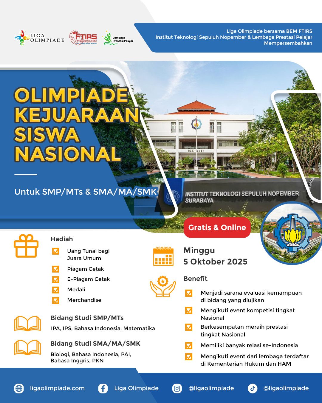 OLIMPIADE KEJUARAAN SISWA NASIONAL 2025 logo