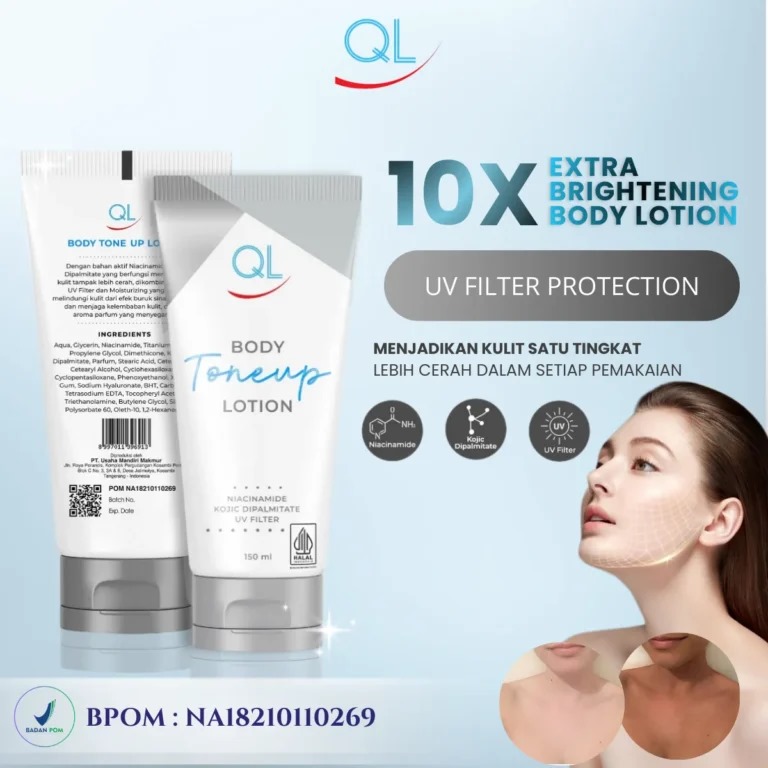 QL Bright Glow All-Day Lotion BPOM MR77-SR585 logo