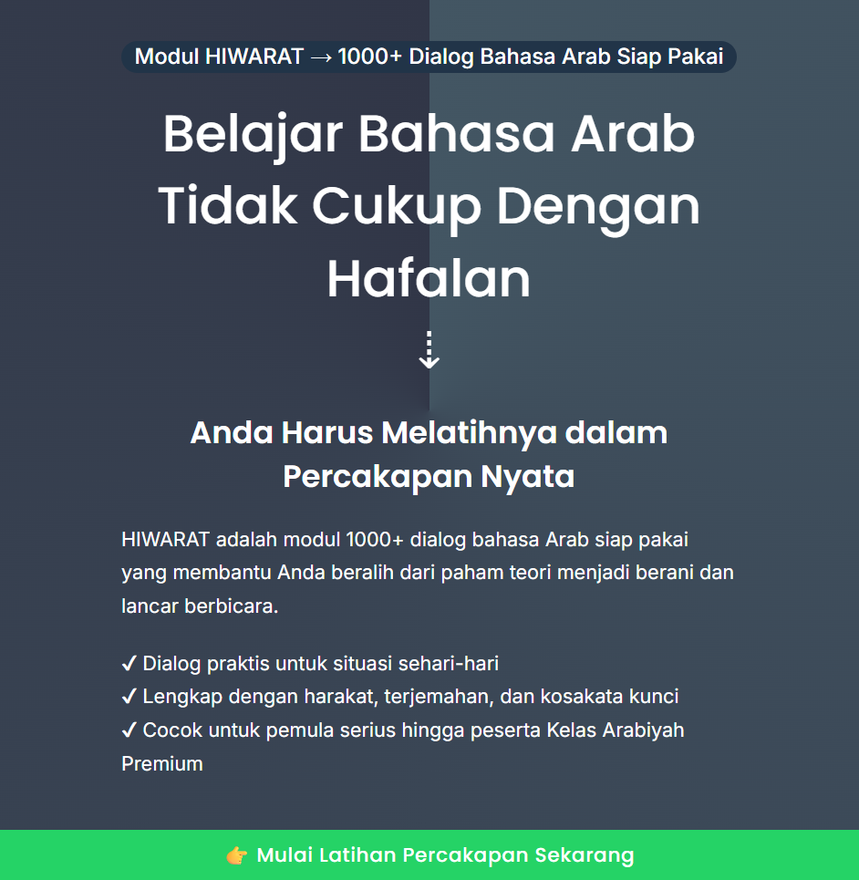Hiwarat - Modul 1000+ Dialog Bahasa Arab logo