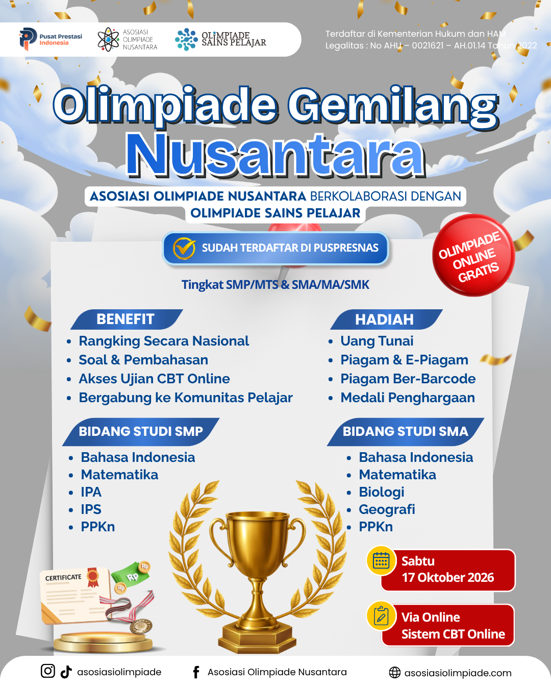 OLIMPIADE GEMILANG NUSANTARA - AON X OSP ( 17 OKTOBER 2026) logo