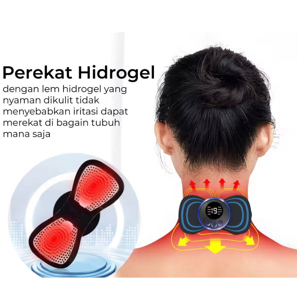 Alat Pijat Leher Terapi Mini Pad Mat Electric EMS Massager ⚡ logo