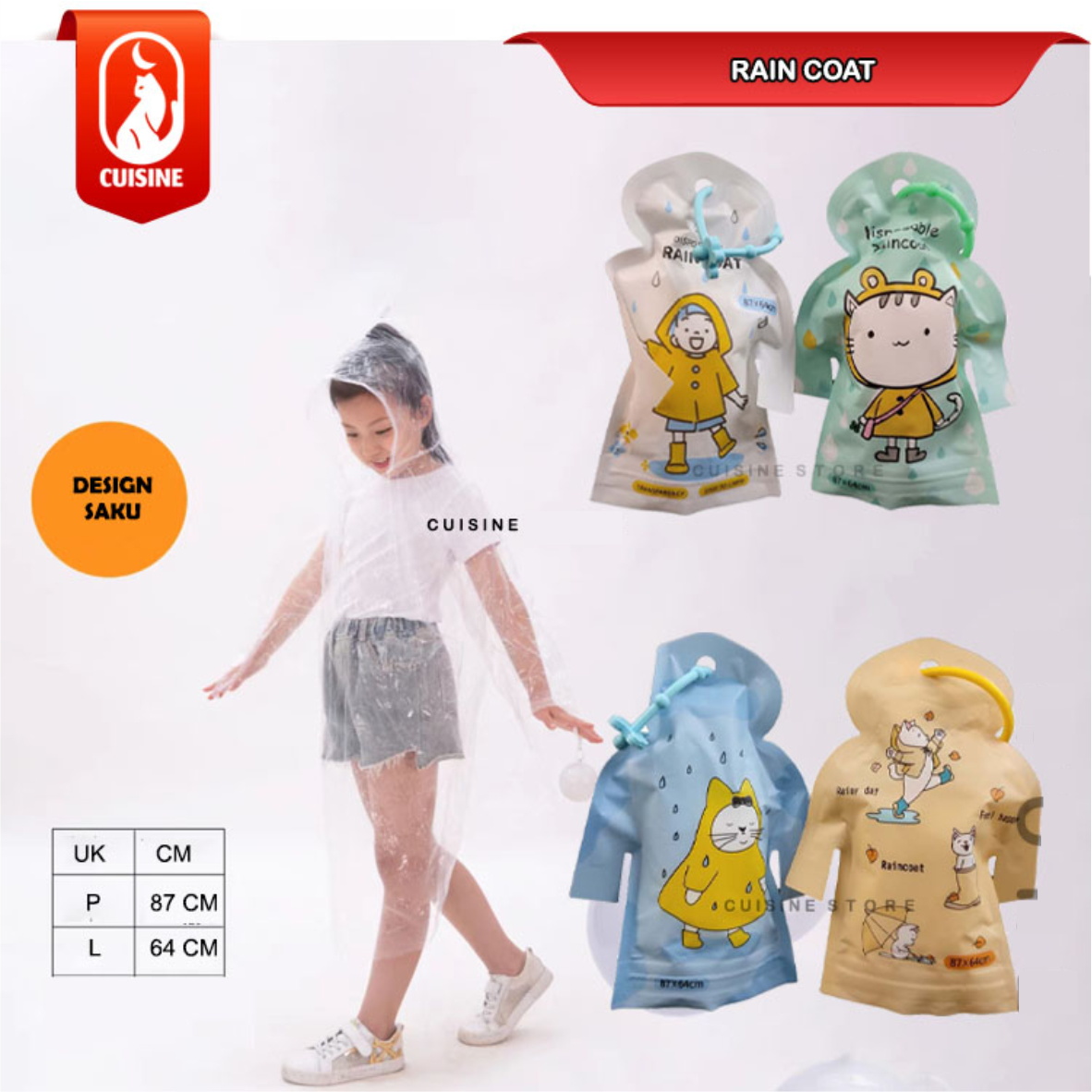 Jas Hujan Disposable Anak, BELI 1 GRATIS 1 ✨ logo