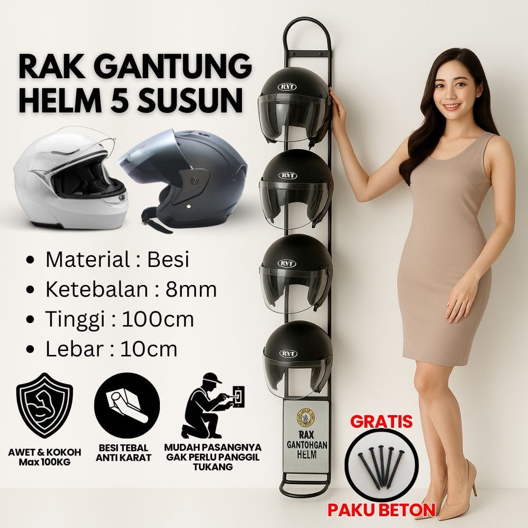Promo Rak Gantung Helm 5 Tingkat BK logo