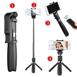 RVN Store | Tongsis Tripod Bluetooth R1 3in1 - Macaron R1 (Tanpa Lampu LED)